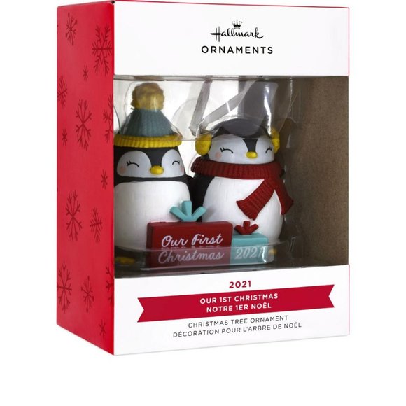 **NEW** Hallmark Our First Christmas Penguins 2021 Christmas Ornament - Picture 2 of 4